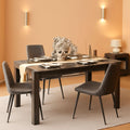63 Inch Wood Dining Table For 4 To 6 People Grey Ideal For Dining Room-0