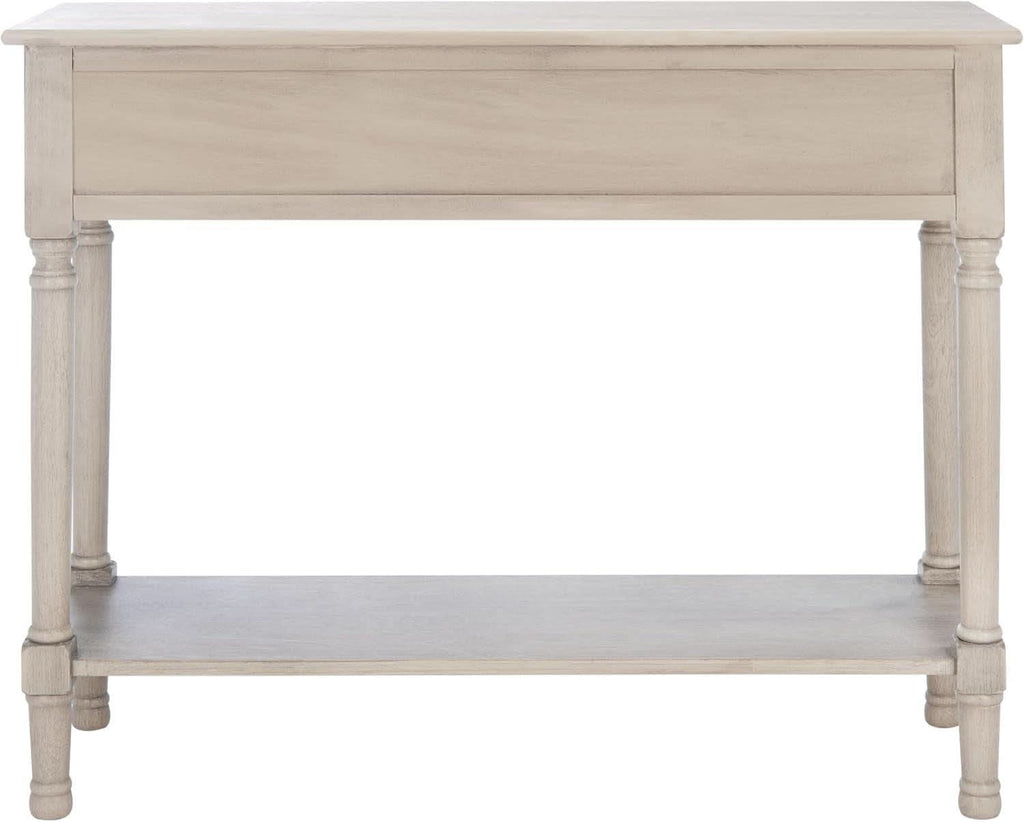 Greige Console Table With Two Drawers