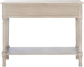Greige Console Table With Two Drawers