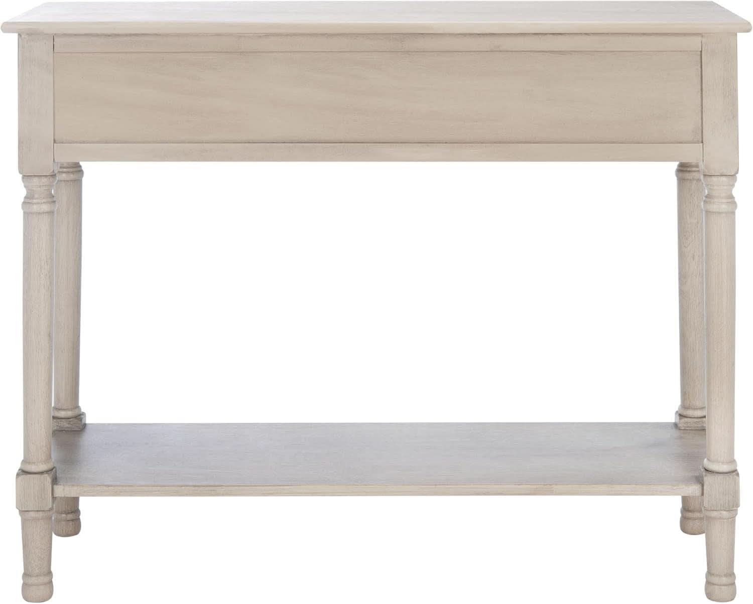 Greige Console Table With Two Drawers
