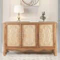 49 Inch Handcrafted Weathered Oak Sideboard Cabinet-0