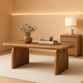 Rectangular 47 Inch Rustic Brown Coffee Table Design-0
