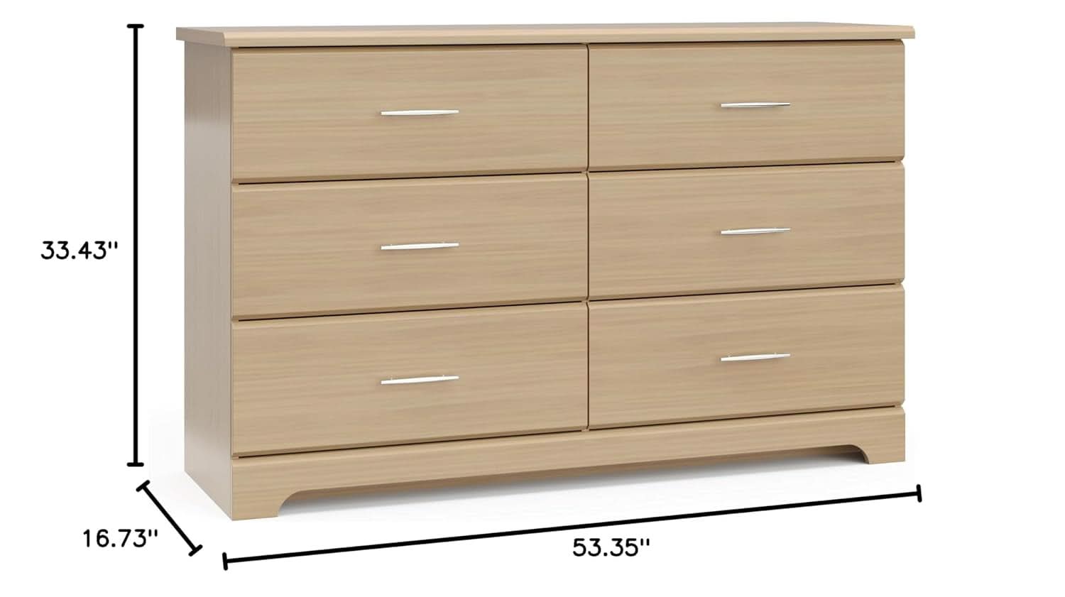 Brookside 6 Drawer Dresser Driftwood Nursery Furniture-2
