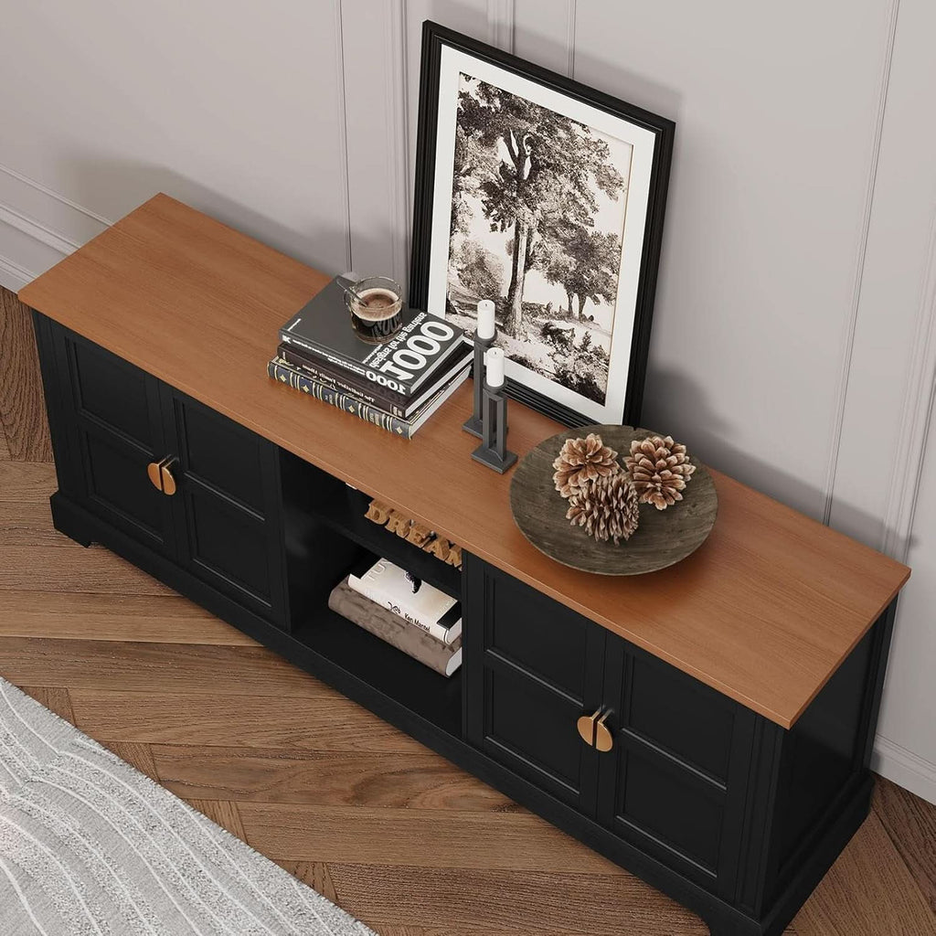 67 Inch TV Stand Entertainment Center Featuring Storage-4
