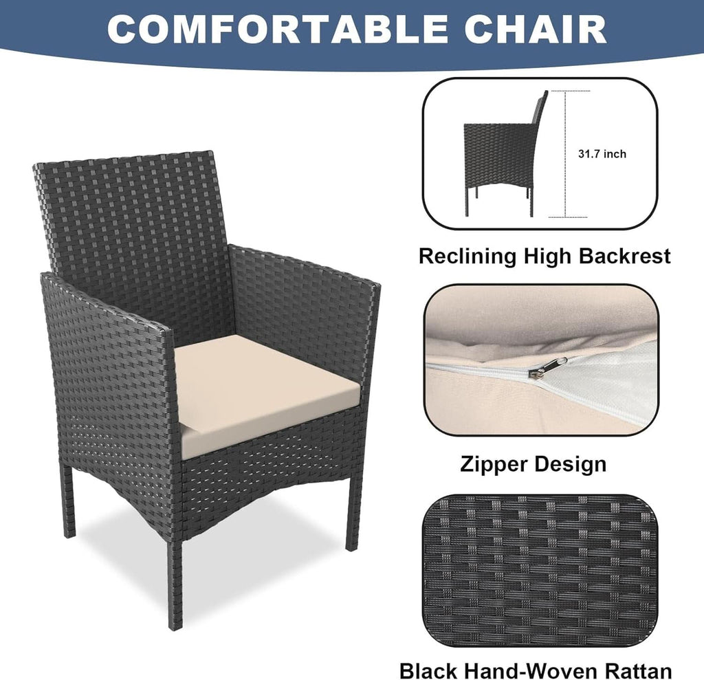 Stylish Four Piece Outdoor Rattan Patio Furniture Set-2