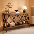 70.9-Inch Narrow Brown Industrial Storage Console Table-0