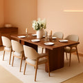 78Inch Walnut Rectangular Dining Table Waterproof Finish