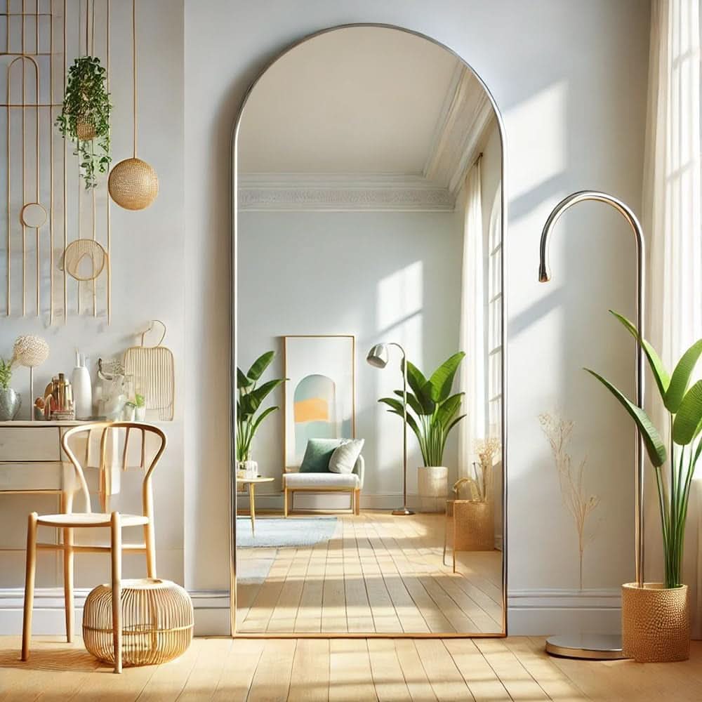 Arched Full Length Mirror 64x21 Inches For Living Room-1
