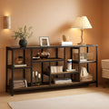 Brown Console Sofa Table 70.9Inch Industrial Finish-0