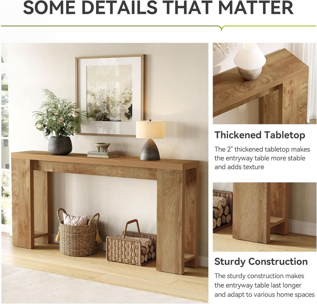 70.9 Inch Long Narrow Console Table Entryway Living Room-4