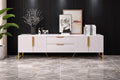 Modern Luxury TV Stand / Sideboard – White & Gold Finish