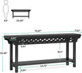 Charcoal Grey Premium Walnut Console Table Storage