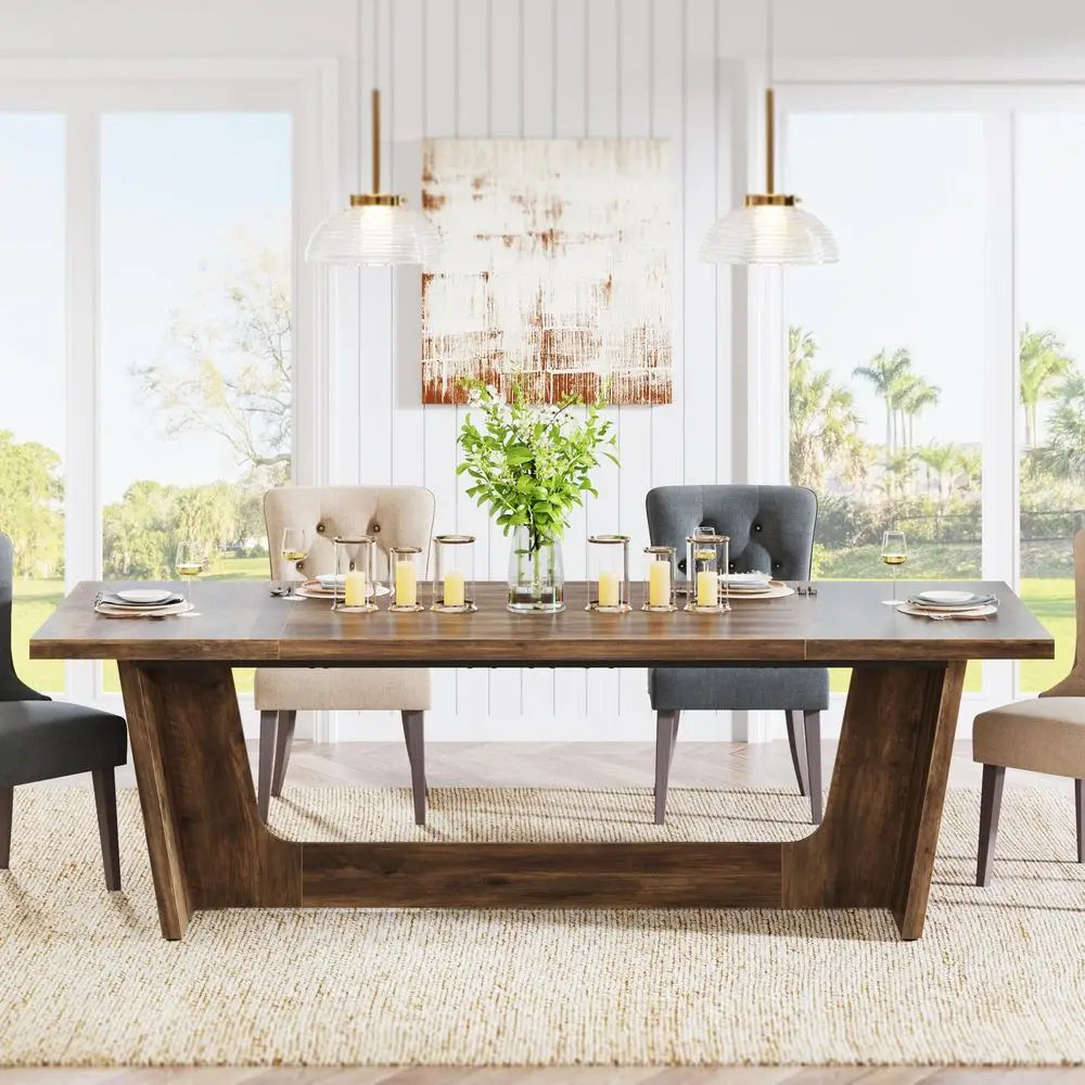 Scandinavian‑inspired All‑Wood Dining Table-2