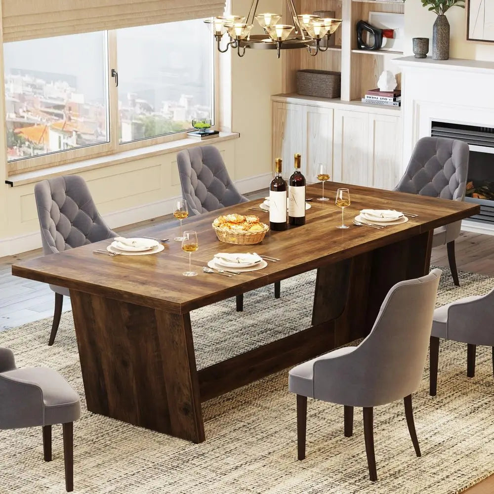 Scandinavian‑inspired All‑Wood Dining Table-3