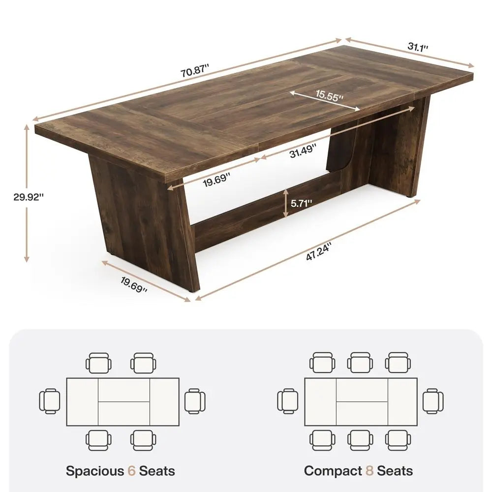 Scandinavian‑inspired All‑Wood Dining Table-1