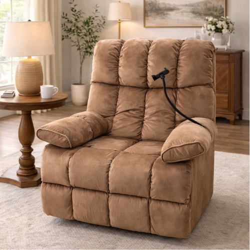 manual recliner with phone holder