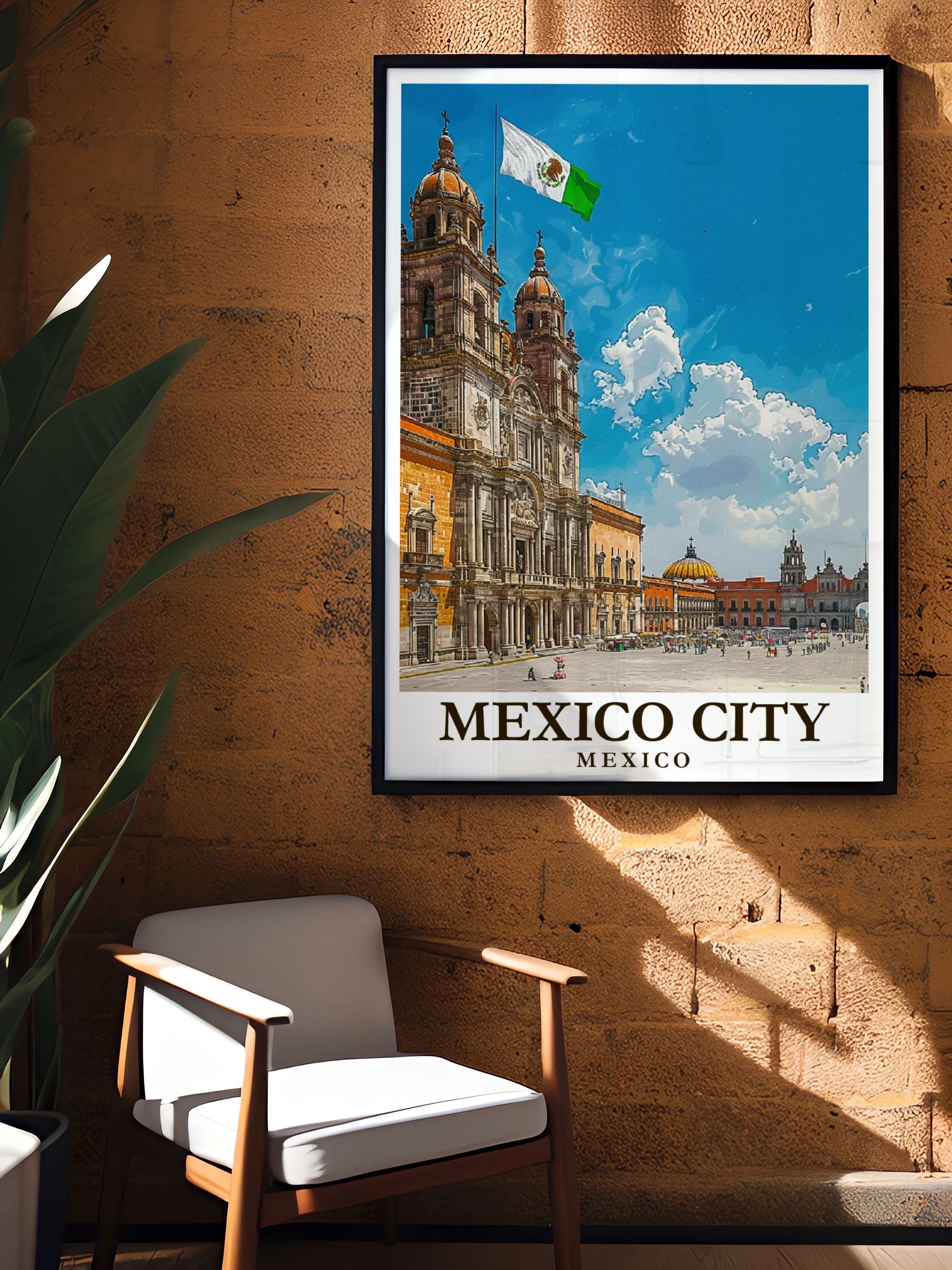Mexico City Art - Zocalo Posters - Mexico Living Room Decor