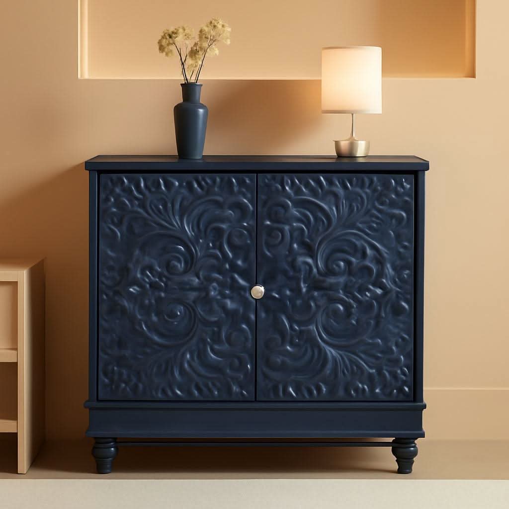 Midnight Blue Luxury Accent Sideboard With 2 Doors-0