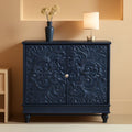 Midnight Blue Luxury Accent Sideboard With 2 Doors-0