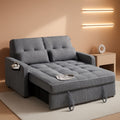 55Inch Convertible Sleeper Sofa With USBPort Corduroy-0