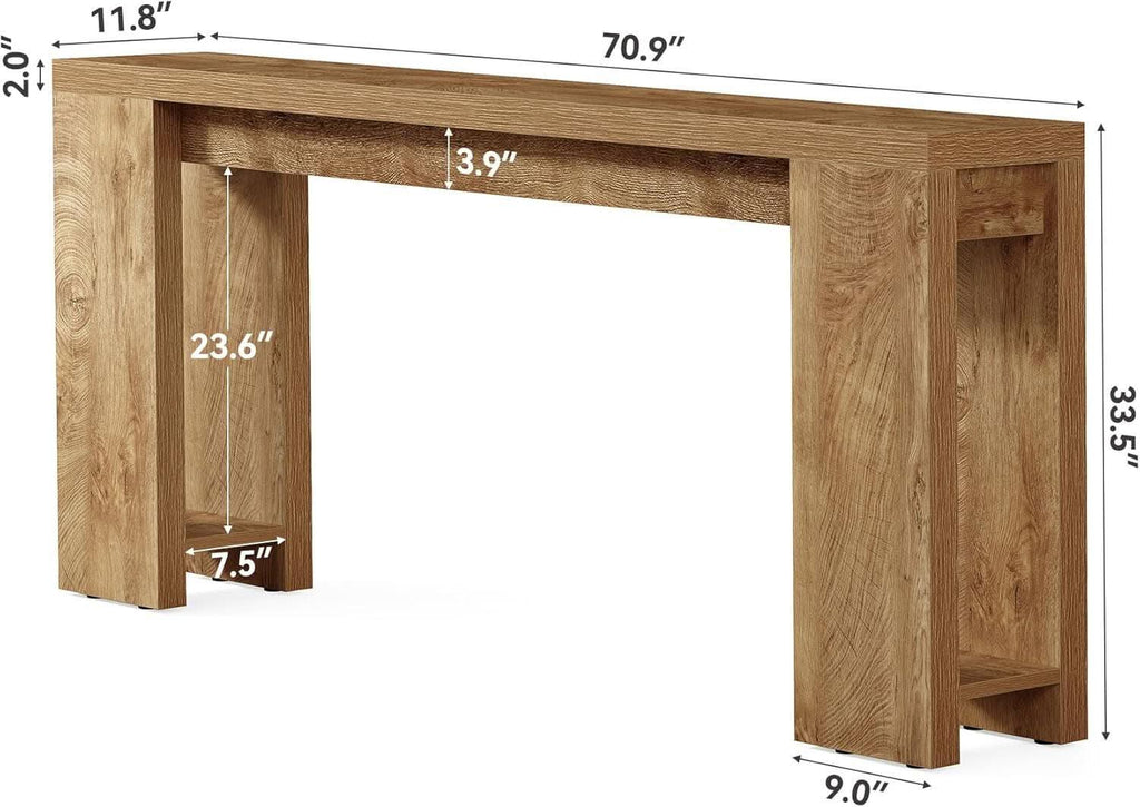 70.9 Inch Long Narrow Console Table Entryway Living Room-2