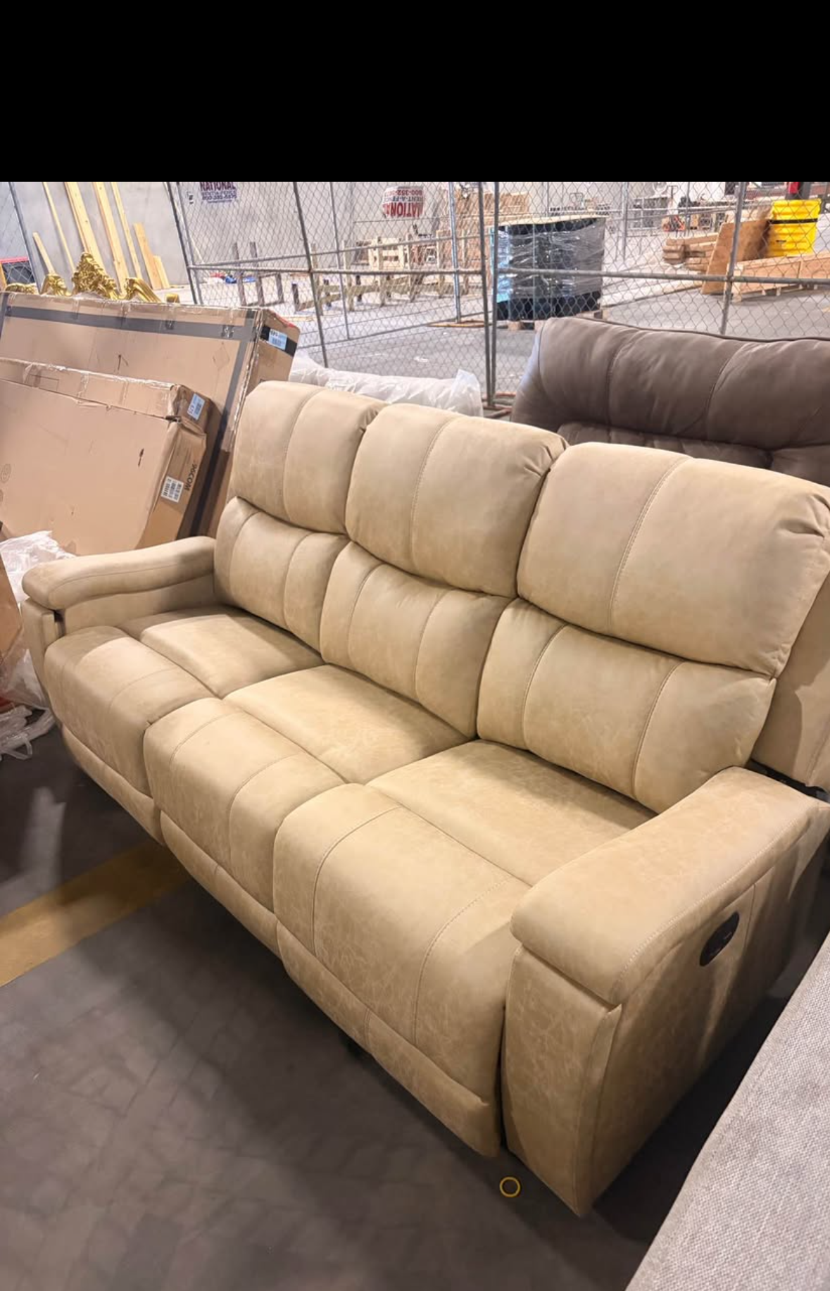 Reclining Sofa – Beige (3-Seat)