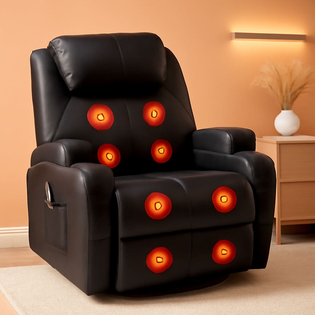 Massage Heat Swivel Recliner Chair For Living Room