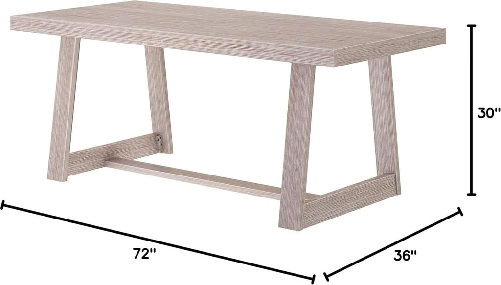 72 Inch Farmhouse Solid Wood Dining Table Rectangular Kitchen Table-1