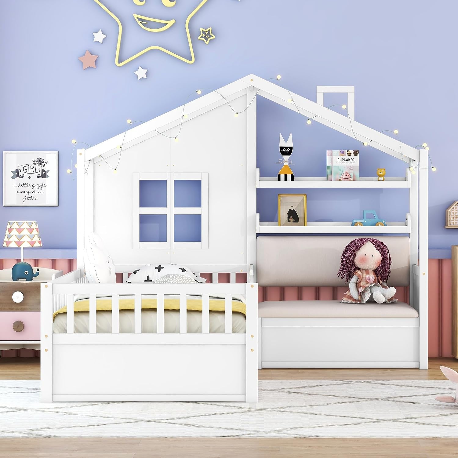 White Kids Twin Montessori Platform Bed Frame Collection