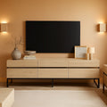 Light Oak Contemporary Entertainment TV Stand 75 Inch-0