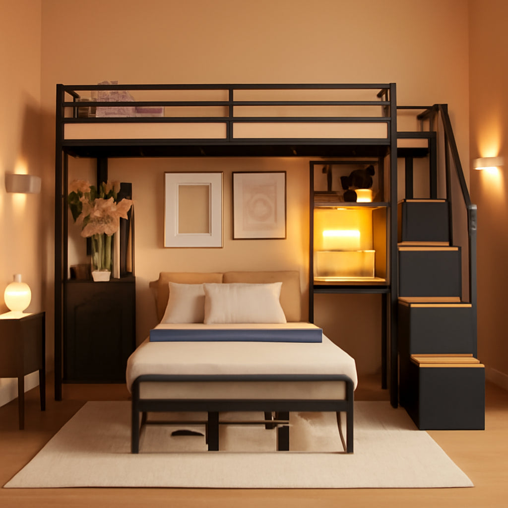 Charcoal Twin Bunk Bed With Charging Station Drawers