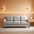 Harrington Sofa Beige With Curved Arms For Living Room-0
