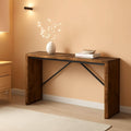 62 Inch Long Rustic Brown Console Table For Entryway-0