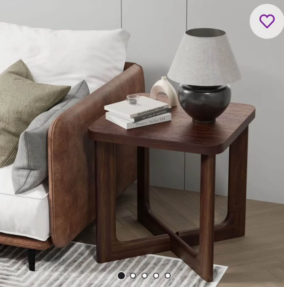 Modern Wood End Table – Walnut